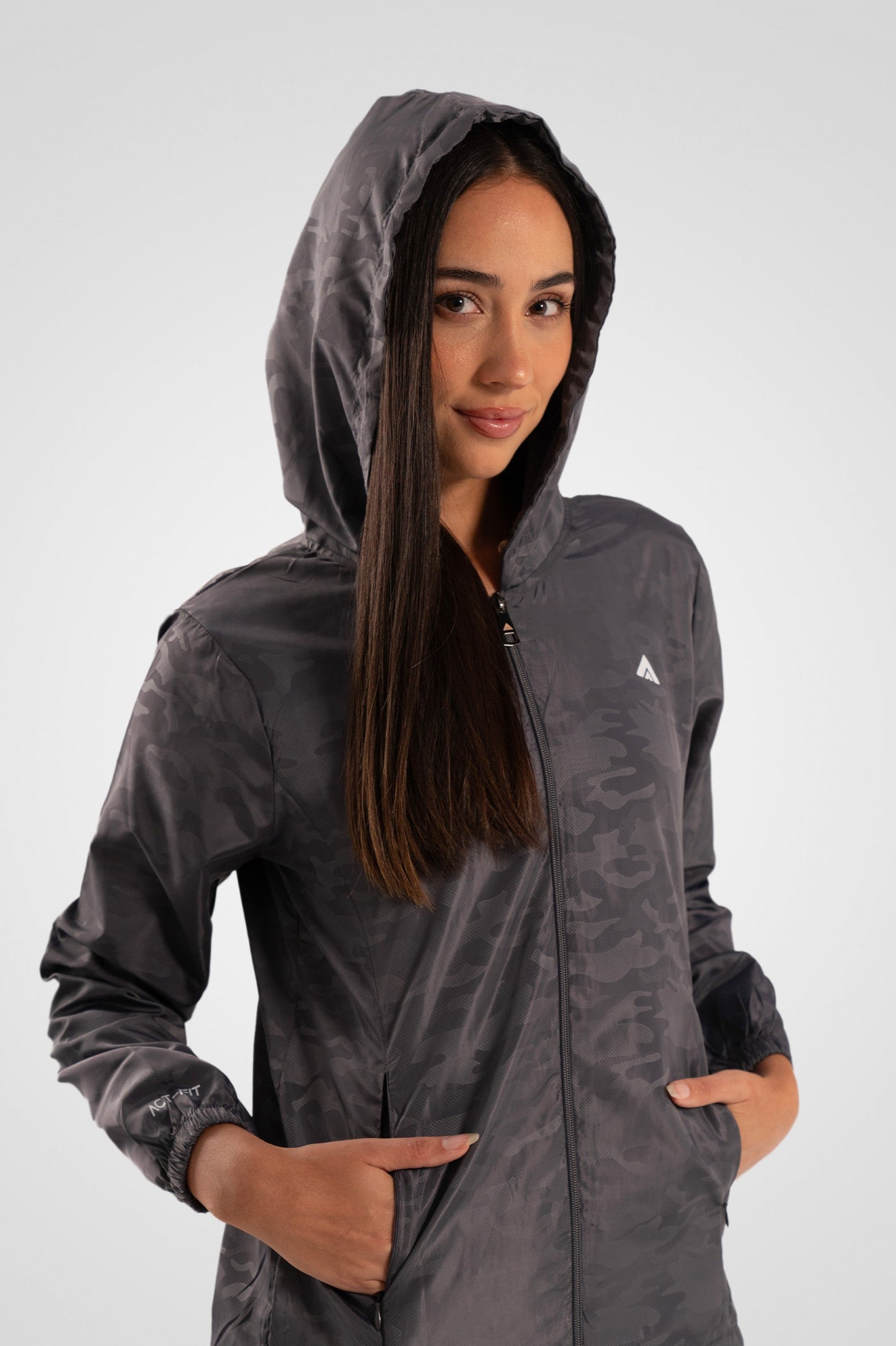 Waterproof Running Jacket Full Zip - Dark Grey