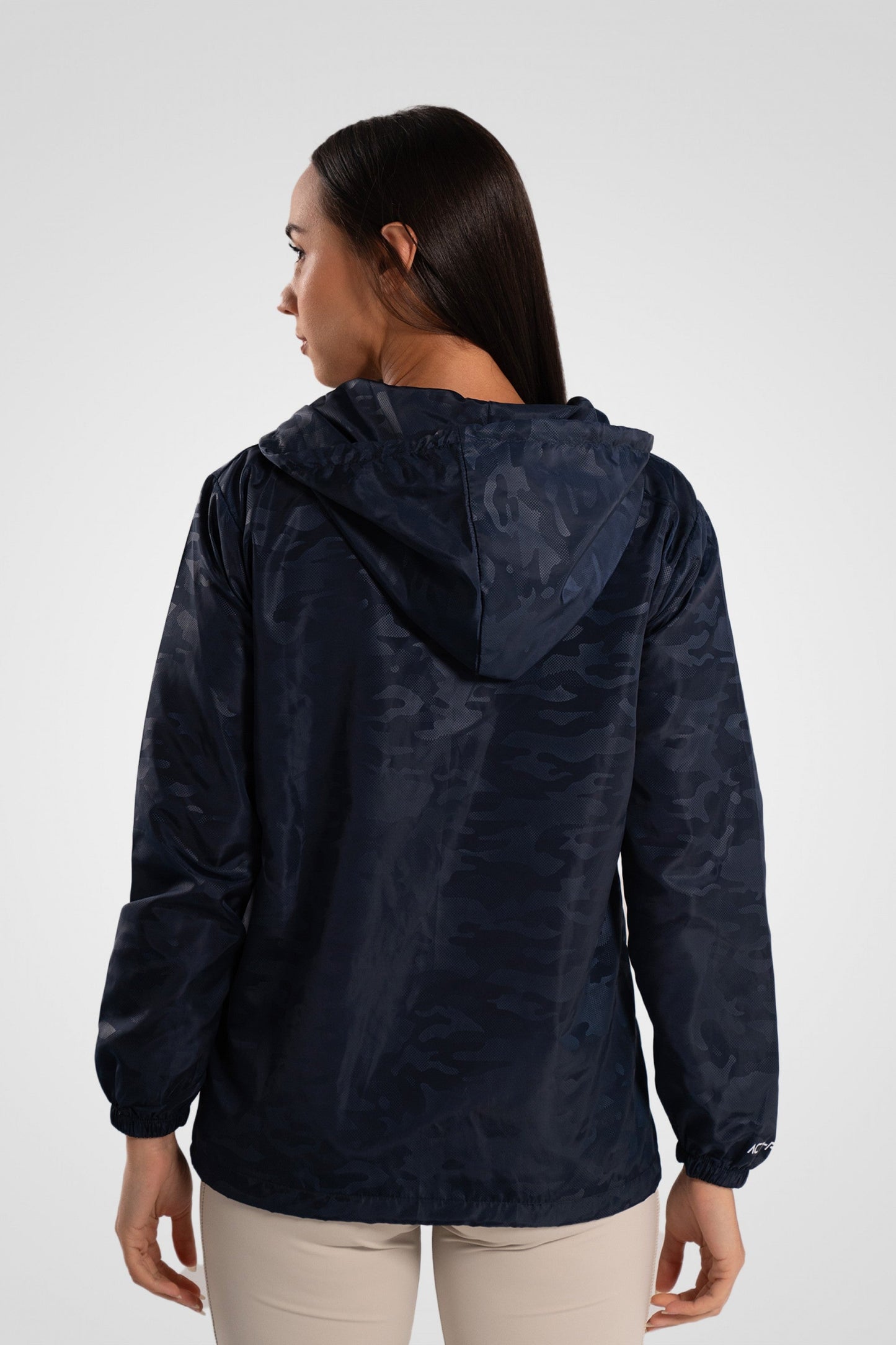 Waterproof Running Jacket Full Zip - Navy Blue