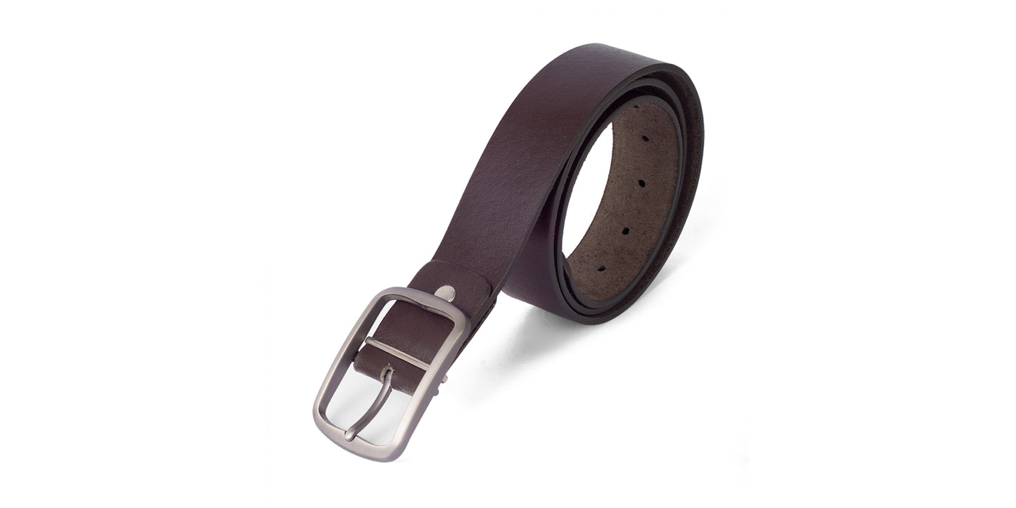 Fine Leather Reddish Brown Belt