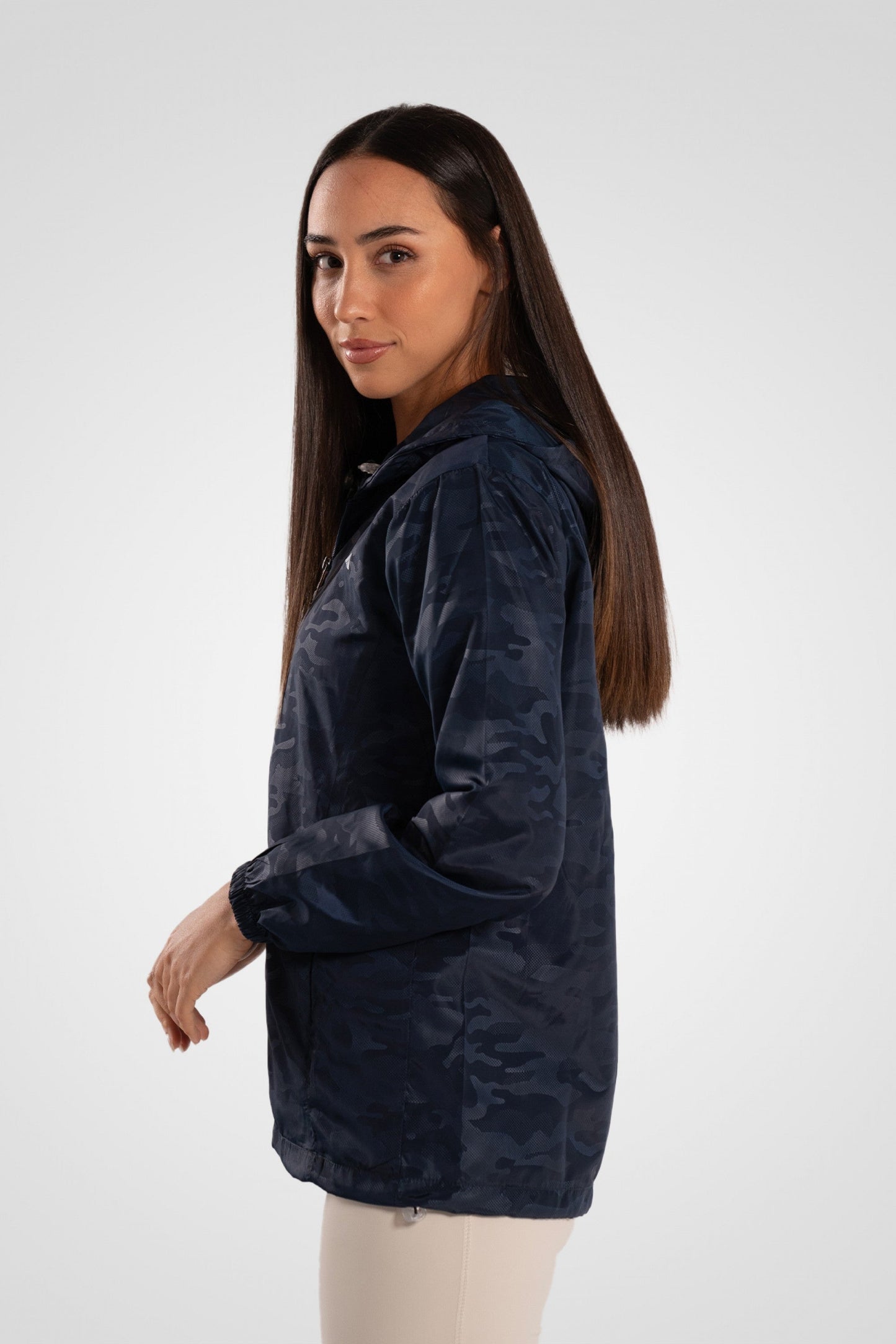 Waterproof Running Jacket Full Zip - Navy Blue