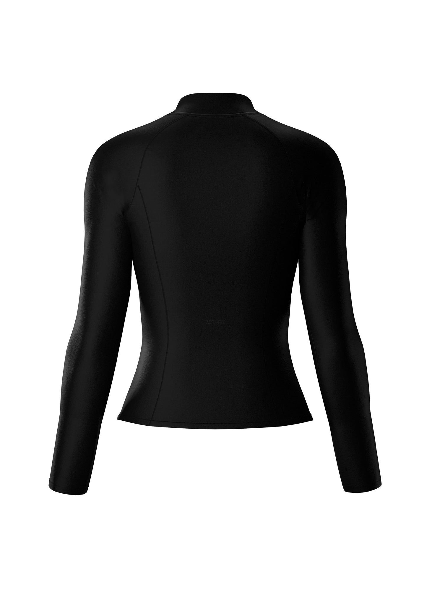 The Sculpt Edit - Long Sleeve Zip Up Jacket - Black