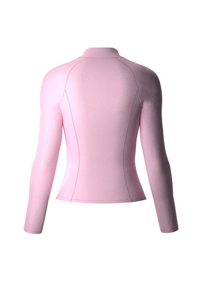 The Sculpt Edit - Long Sleeve Zip Up Jacket - Light Pink