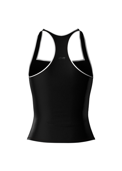 The Sculpt Edit - Binding Detail Tank Top - Black