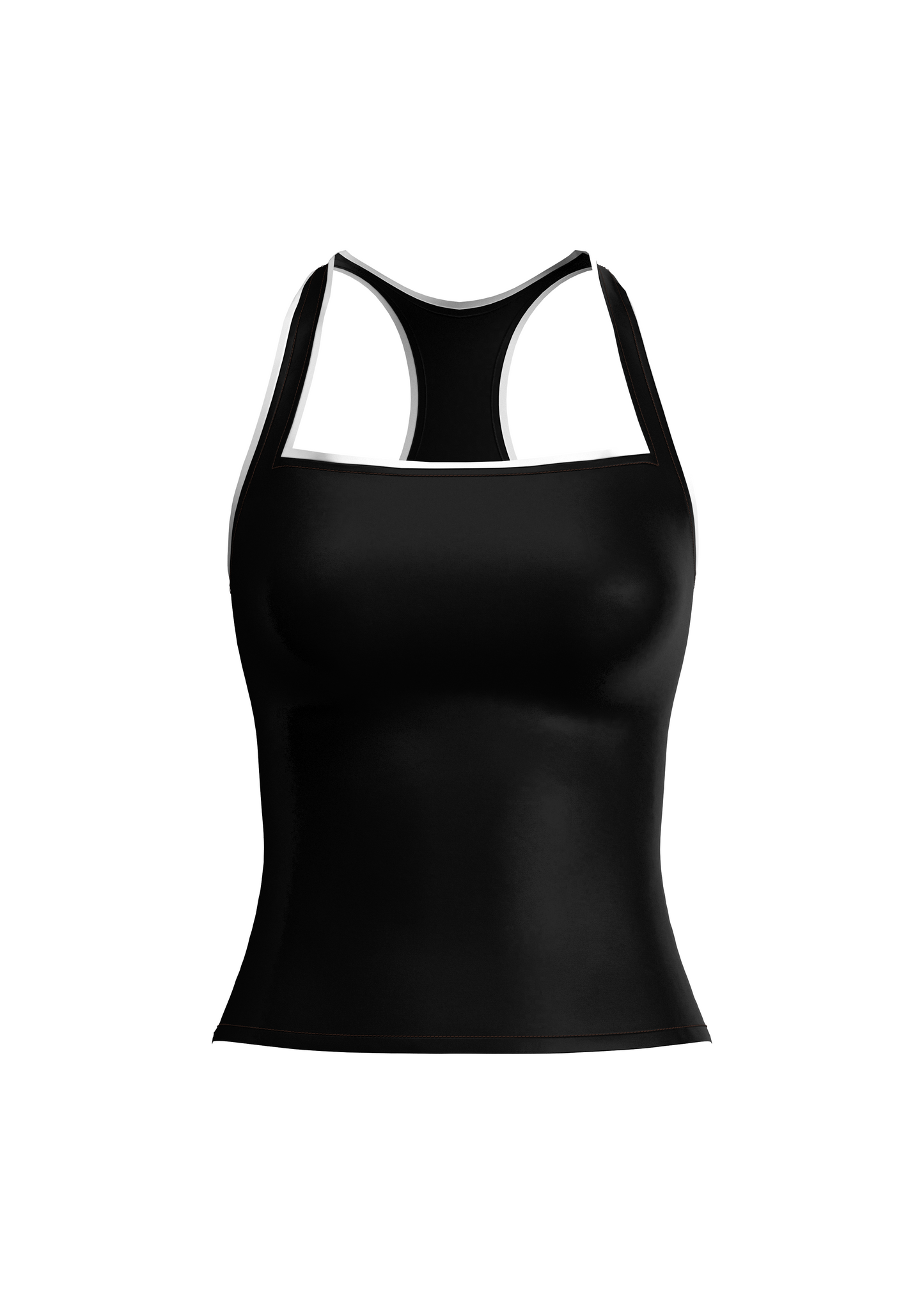 The Sculpt Edit - Binding Detail Tank Top - Black