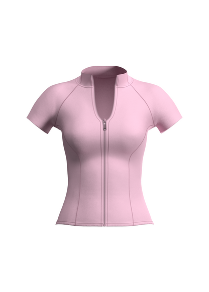 The Sculpt Edit - Powder Pink Short Sleeves